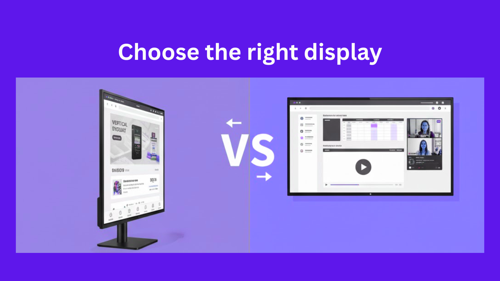 Vertical vs. Horizontal Screens: Choosing the Right Display for Your SignageFlow Setup