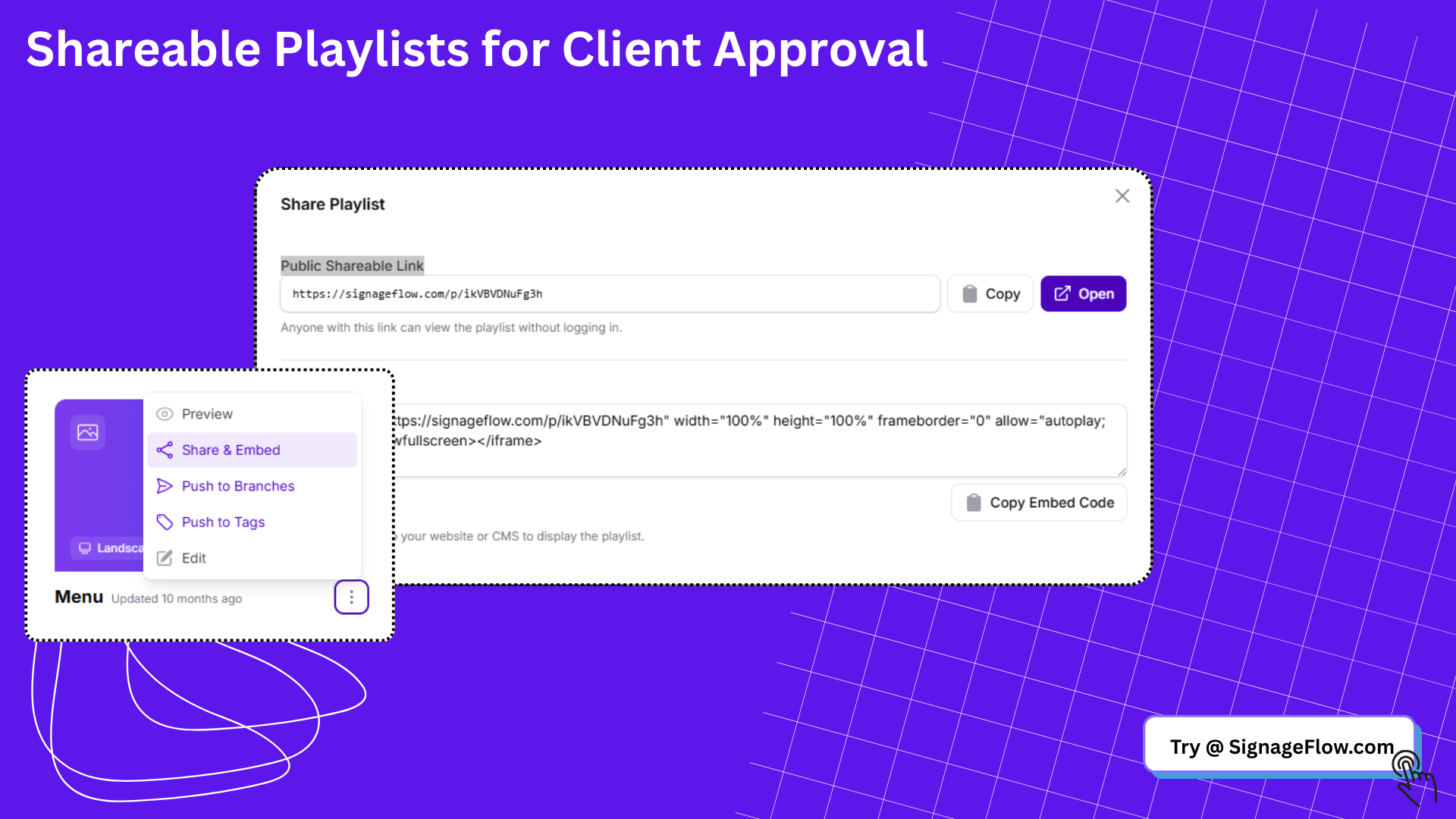 Introducing Shareable Playlists in SignageFlow